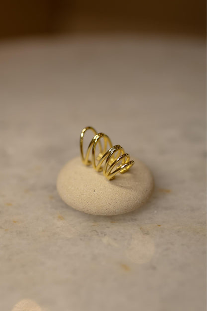 Piercing Fake Maxi Cruzado Dourado