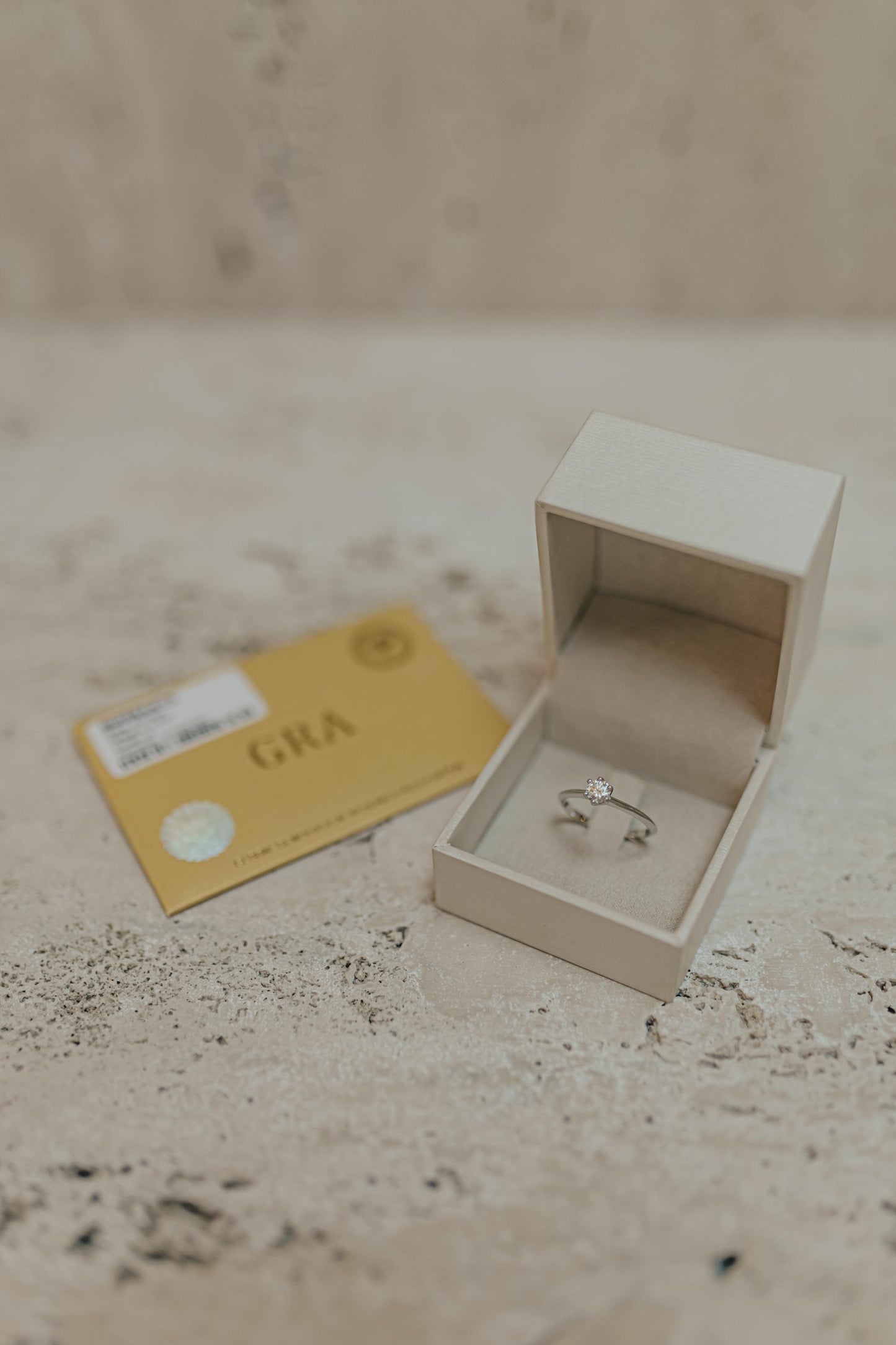 Anel Solitário Glam 5mm Moissanite Prata 925 Ródio Branco