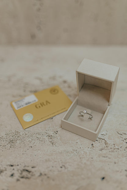 Anel Solitário Glam 5mm Moissanite Prata 925 Ródio Branco