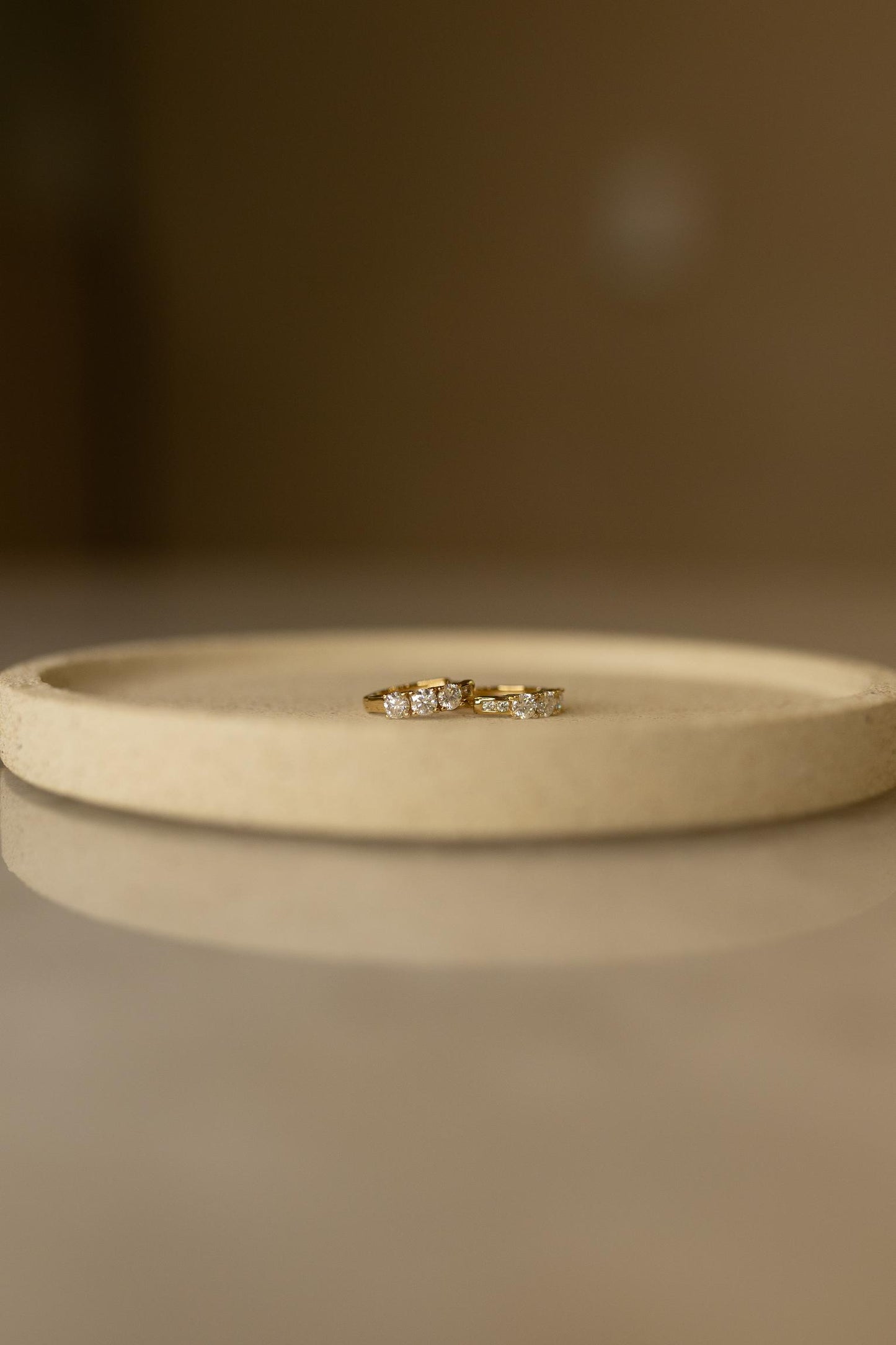 Brinco Argola Prata 925 Pontos de Luz  Moissanite Dourado
