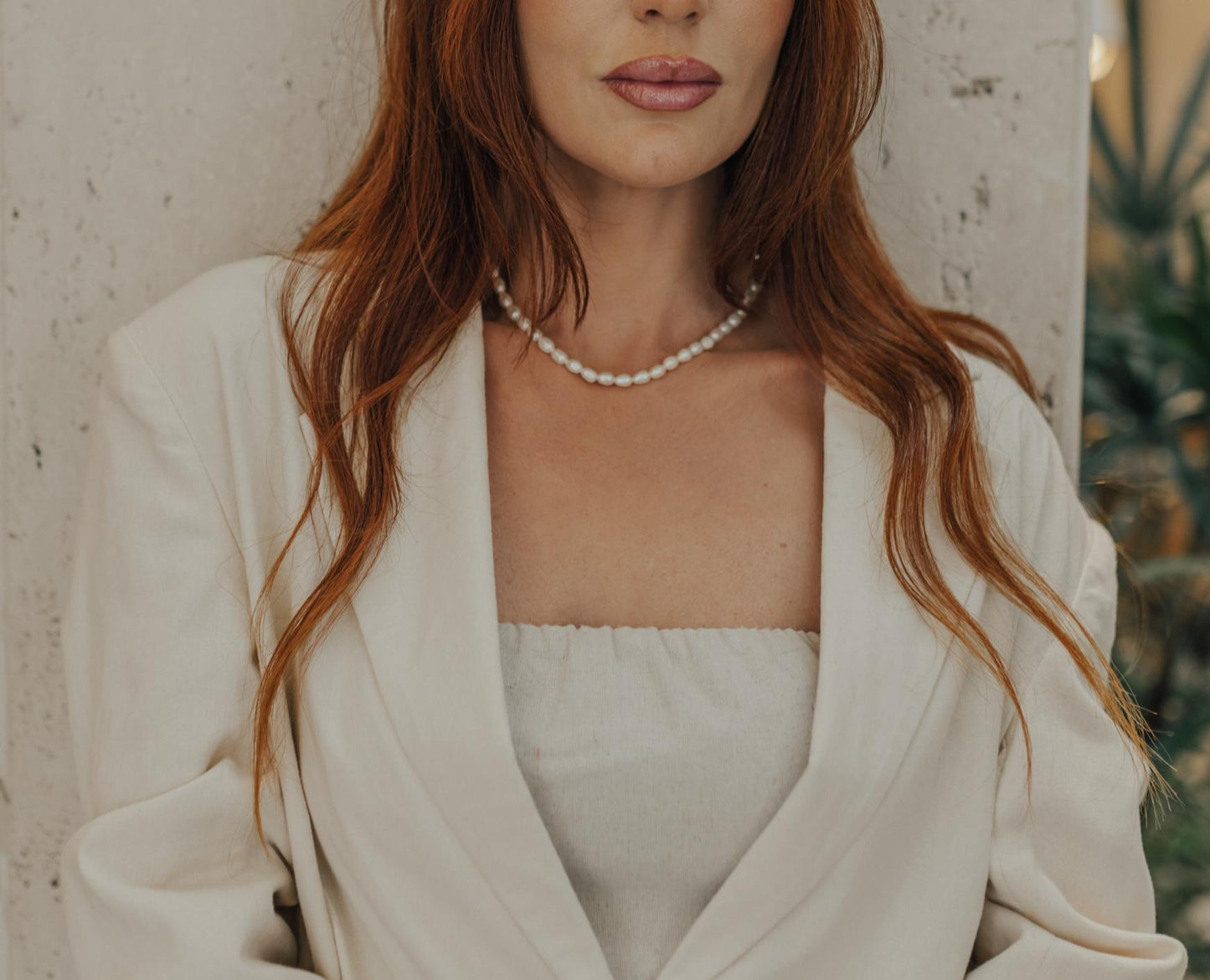 Colar Pérola de Água Doce Dourado