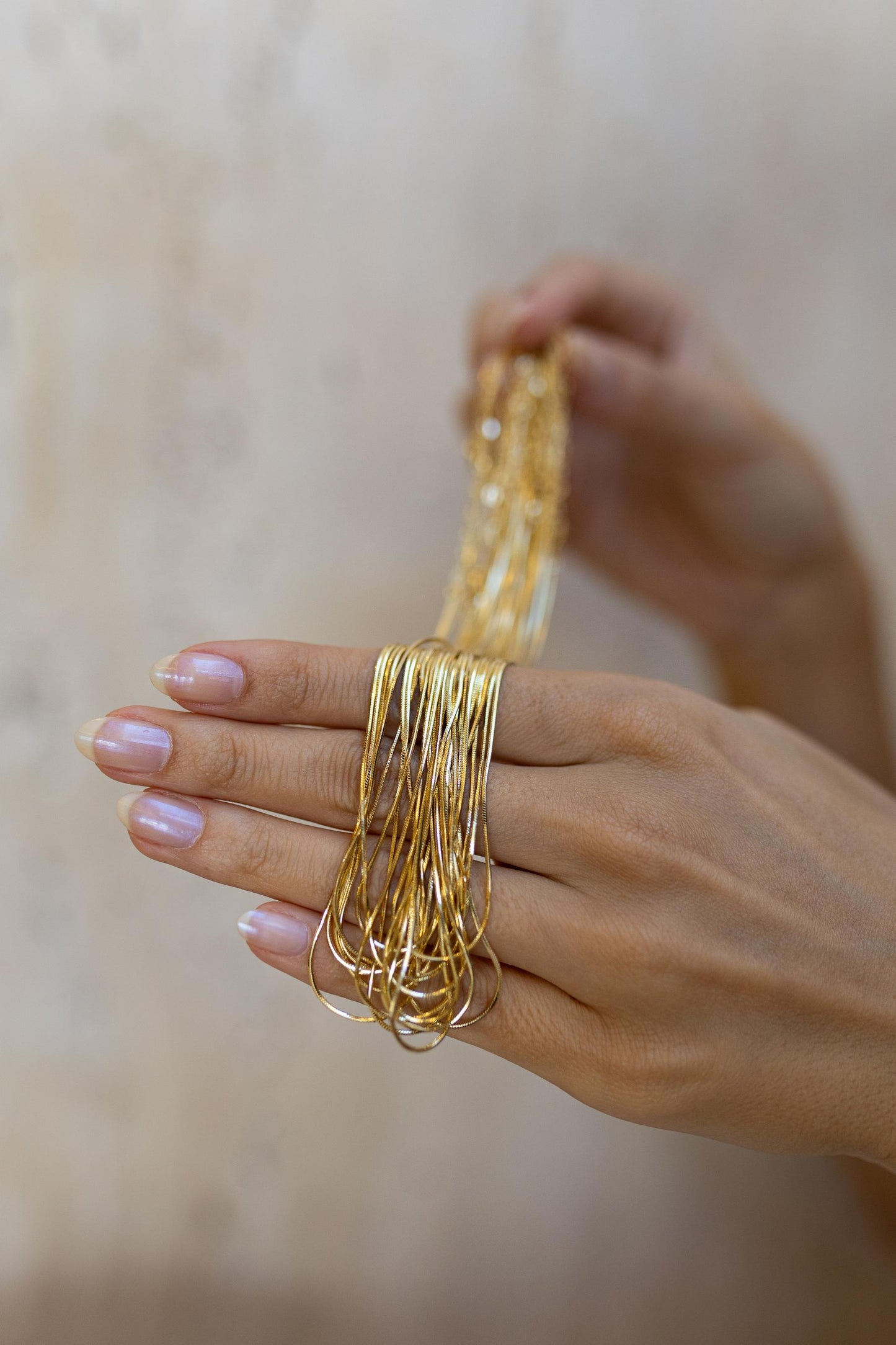 Colar Choker Snake 1mm Dourado