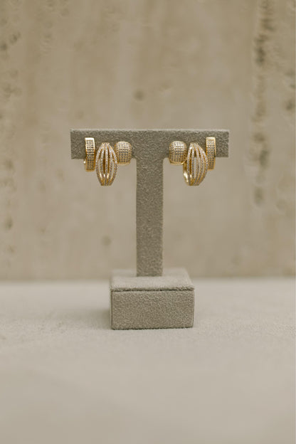 Brinco Argola Cravejada Dourado