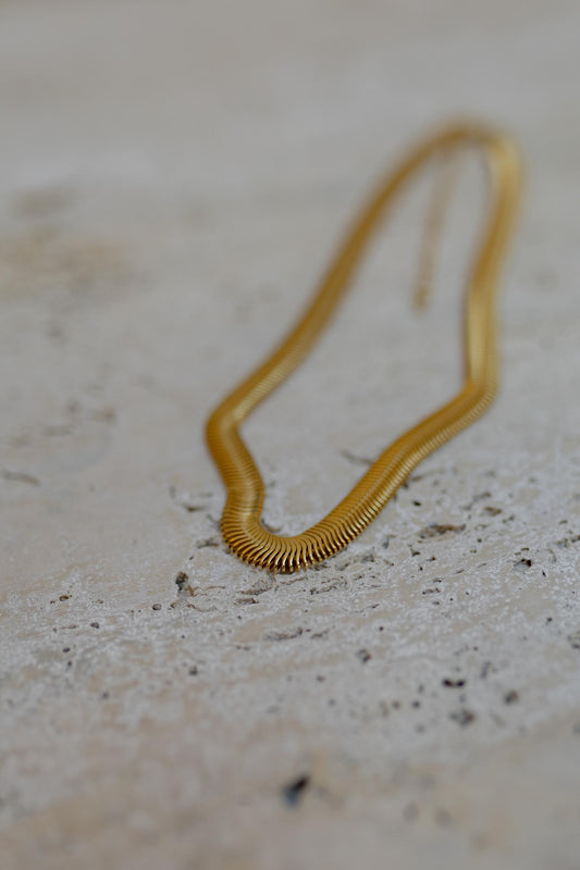 Choker Snake Dourado 8mm