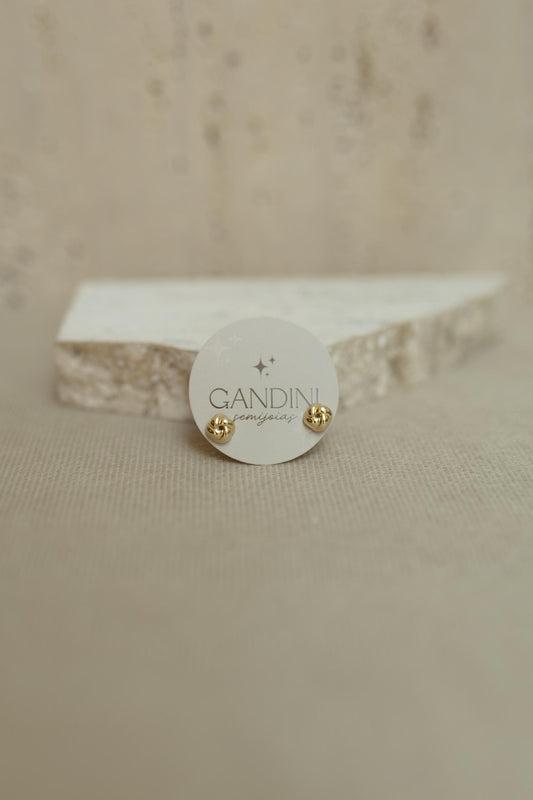 Brinco Botão Torcido P Dourado