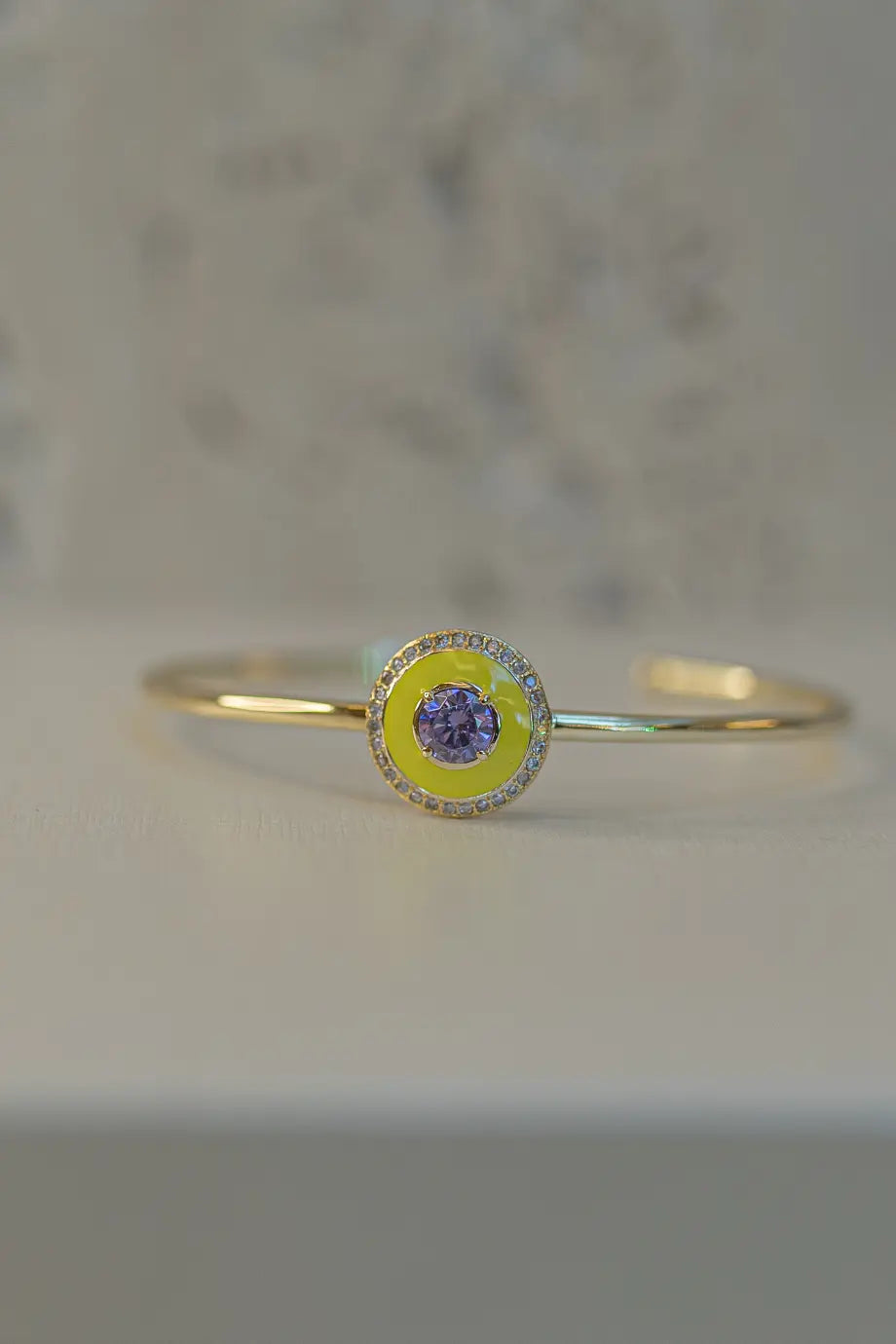 Bracelete Esmaltado Rainbow Dourado