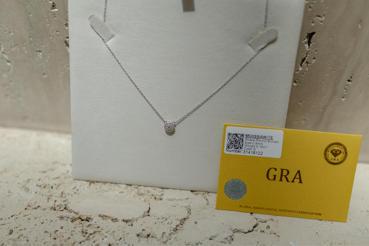 Colar Ponto de Luz Glam Moissanite Prata 925 Ródio Branco