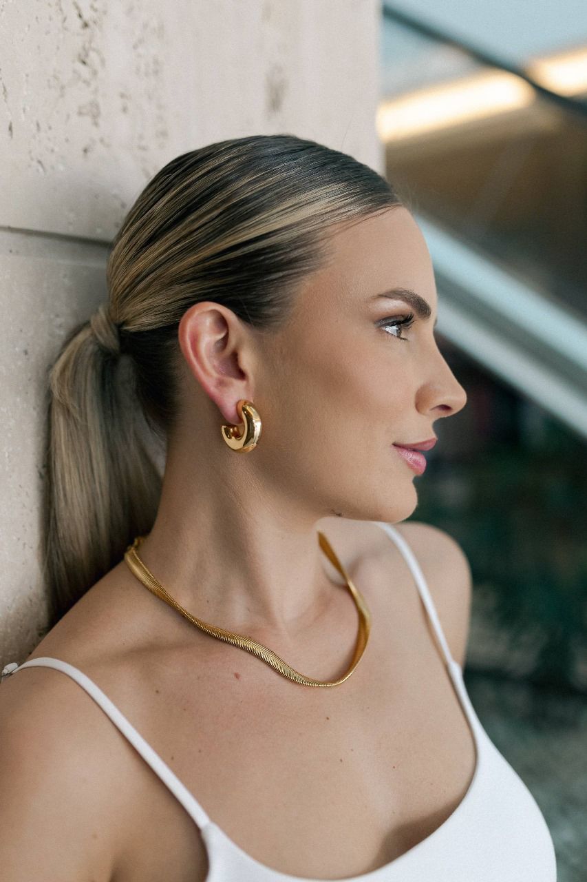 Choker Snake Dourado 8mm