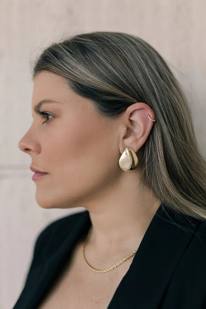 Brinco Orgânico Gota Dourado