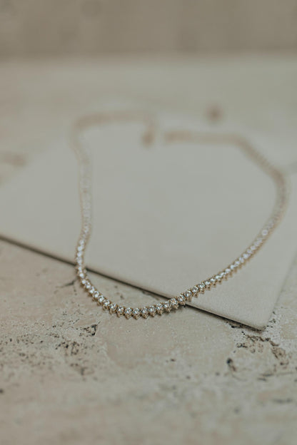 Colar Riviera 3mm 45cm Dourado