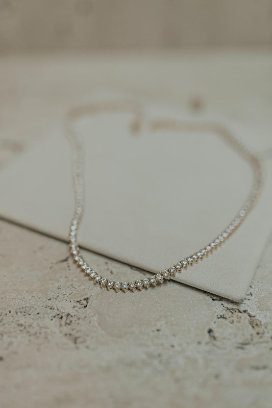 Colar Riviera 3mm 45cm Dourado