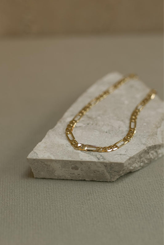 Pulseira Masculina Elos Fígaro Dourado