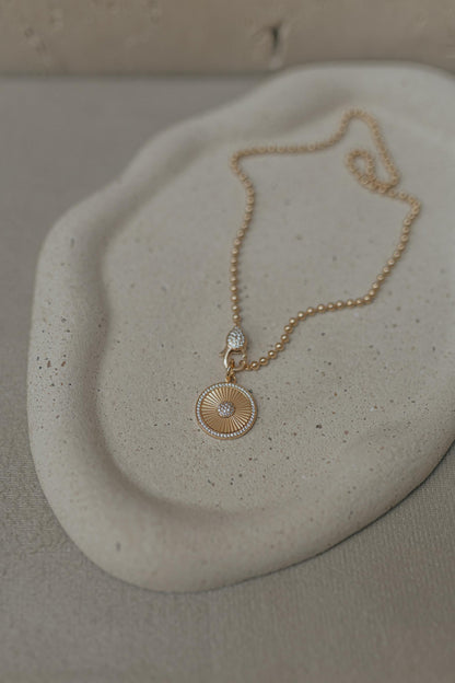 Colar Bolinhas Prata 925 Com Fecho Cravejado Dourado