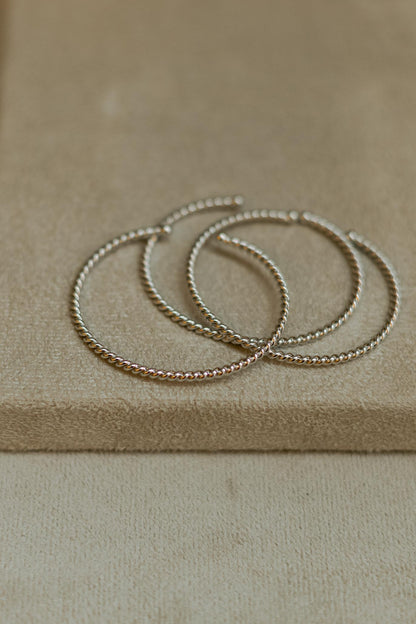 Bracelete Torcido  Slim Ródio Branco
