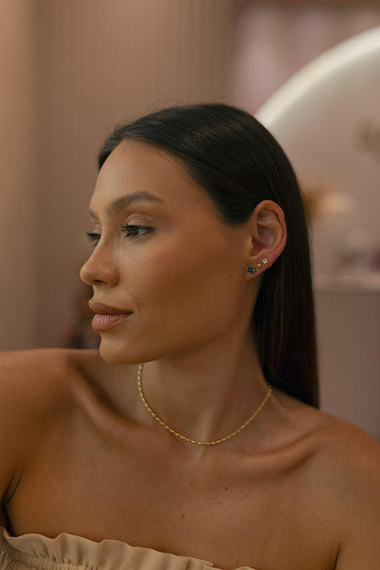 Colar Choker Elos Arroz Liso Ouro