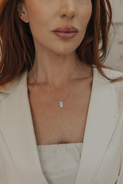 Colar Filhos Cravejado Prata 925 Ródio Branco