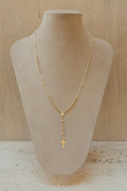Colar Terço Tradicional Nossa Senhora das Graças Dourado