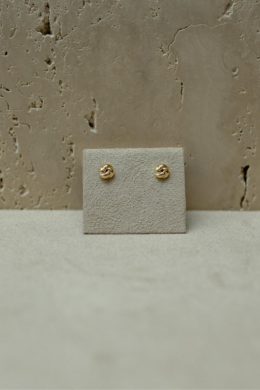 Brinco Botão Torcido M Dourado