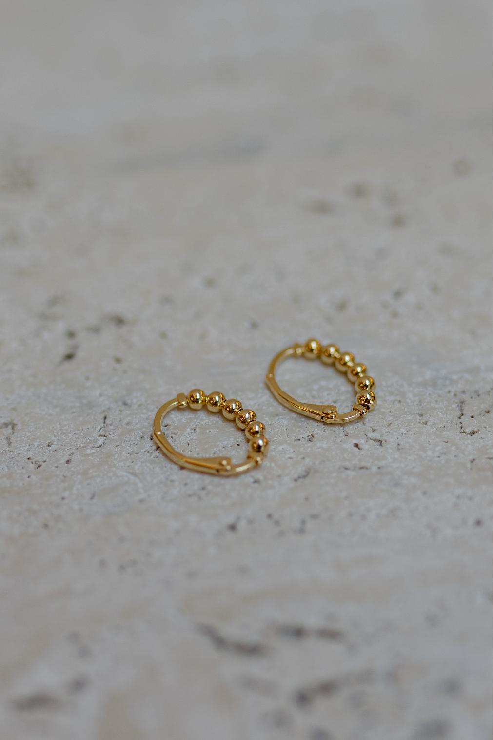 Brinco Argola de Bolinhas Dourado