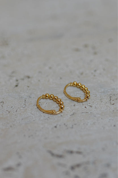 Brinco Argola de Bolinhas Dourado