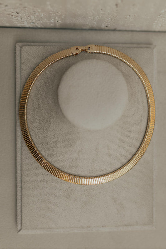 Choker Snake Flat Slim Dourado