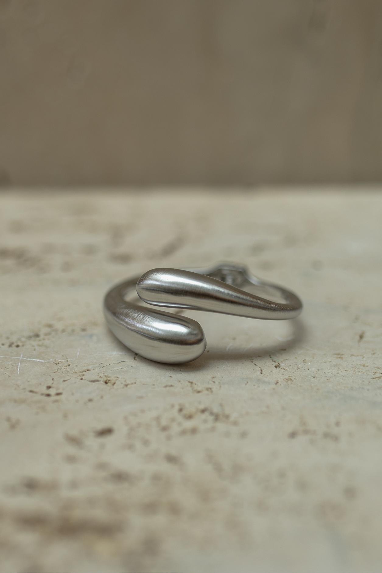 Bracelete Gota Fosco Ródio Branco