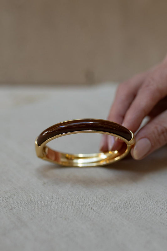 Bracelete Marrom Dourado