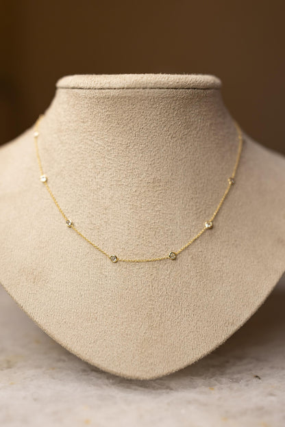 Colar Choker Confete Cristal Dourado
