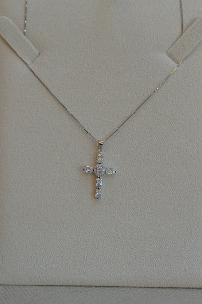 Colar Crucifixo Prata 925 Ródio Branco