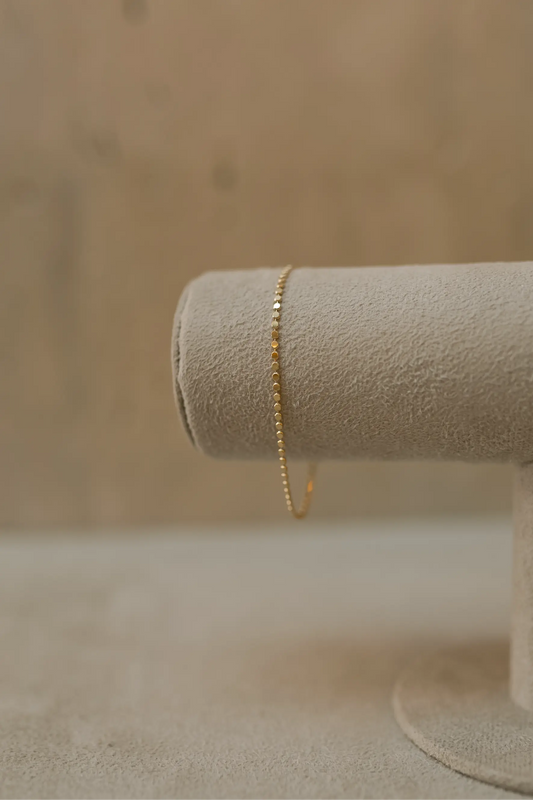 Pulseira Chapinha Diamantada Ouro