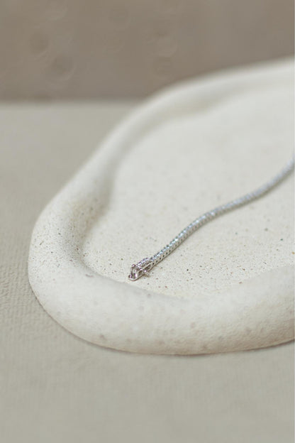 Pulseira Riviera 4 Garras Moissanite 2mm Prata 925 Ródio Branco