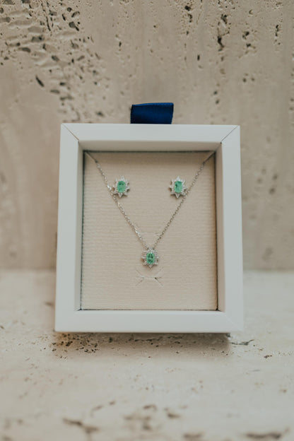 Brinco Esmeralda Paraíba Fusion Prata 925 Ródio Branco