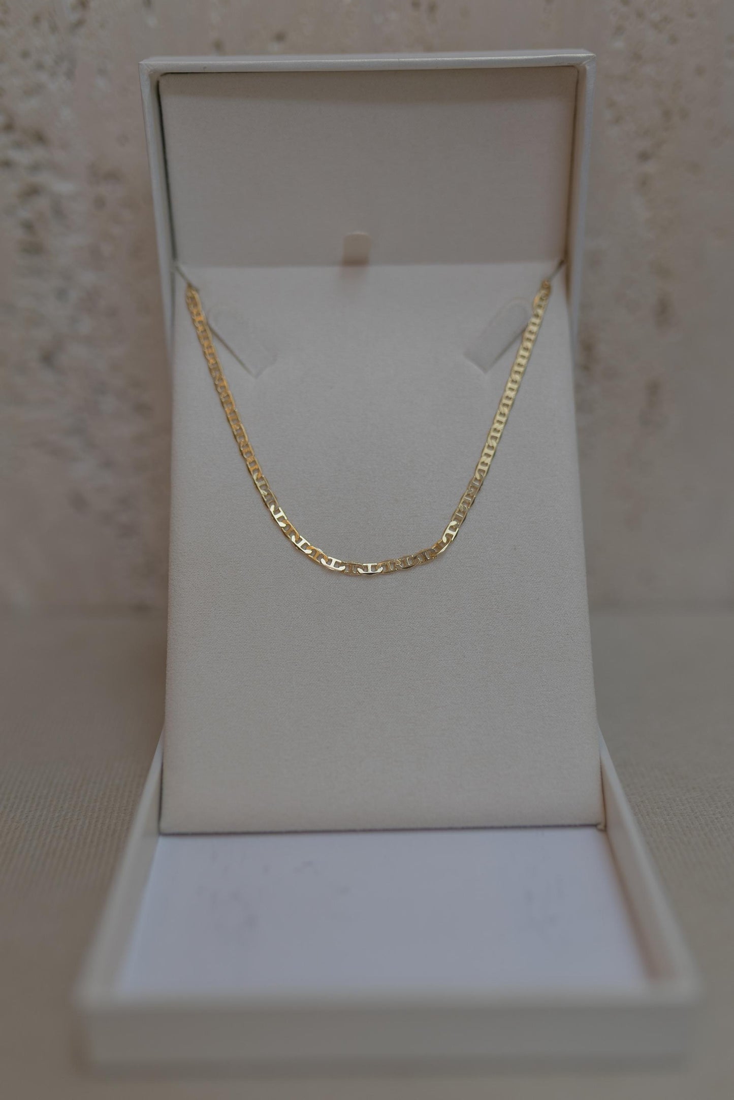 Colar Elo Piastrine 3mm Dourado