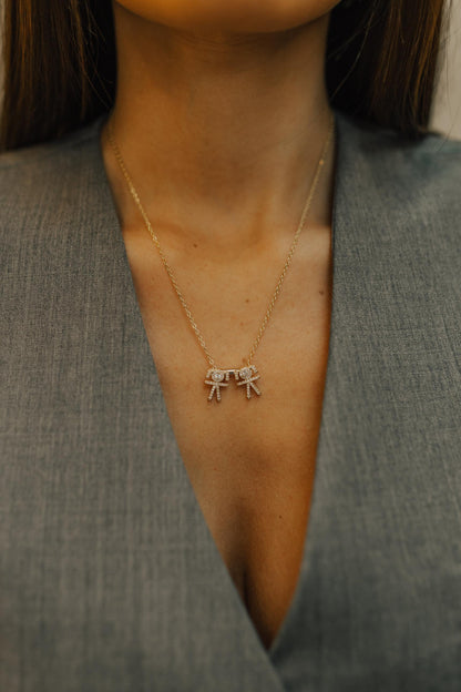 Colar Filhos Cravejados Dourado