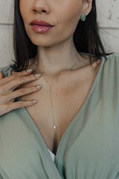 Colar Gravatinha Pérola de Água Doce