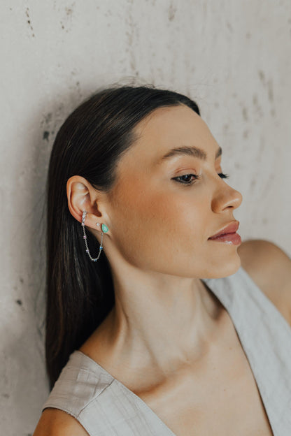 Brinco Ponto de Luz Cristal Redondo 3mm Ródio Branco