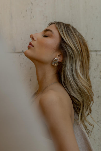 Brinco Design Ródio Branco