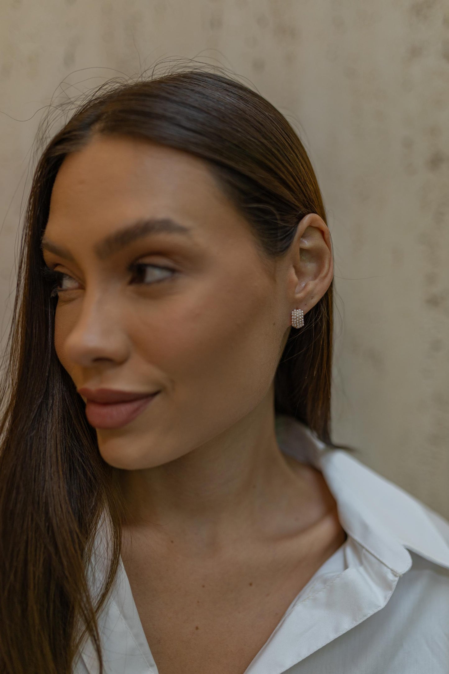 Brinco Argola Micropérolas Dourado