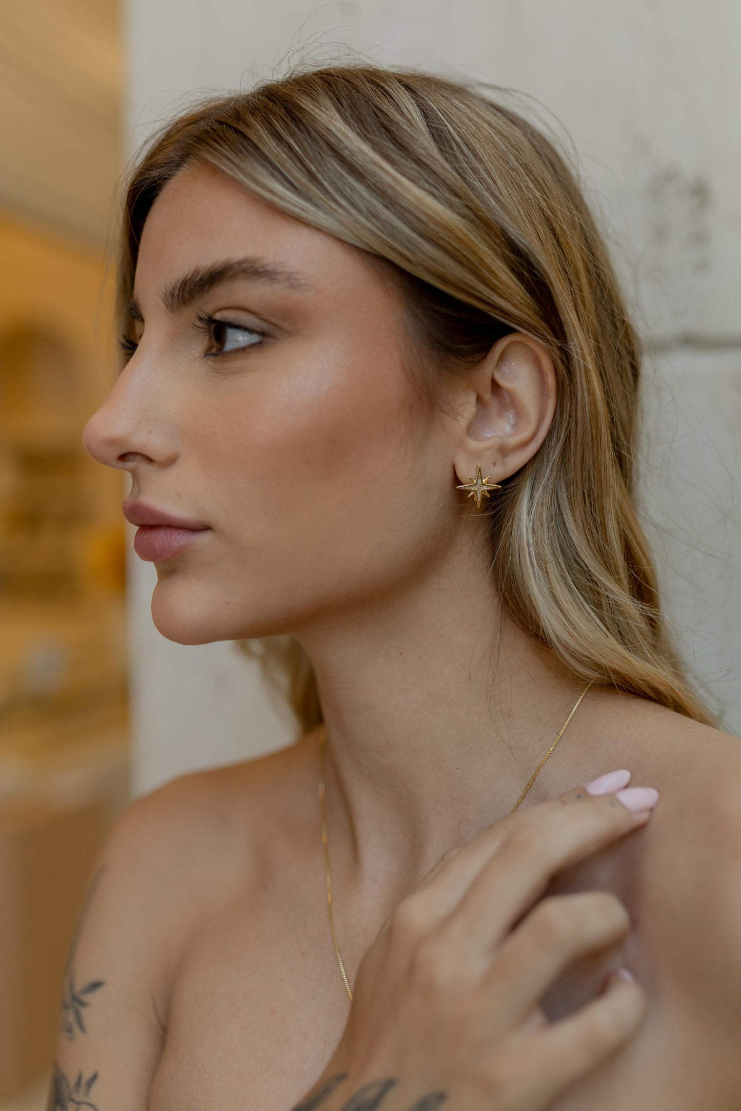 Brinco Argola Star Dourado