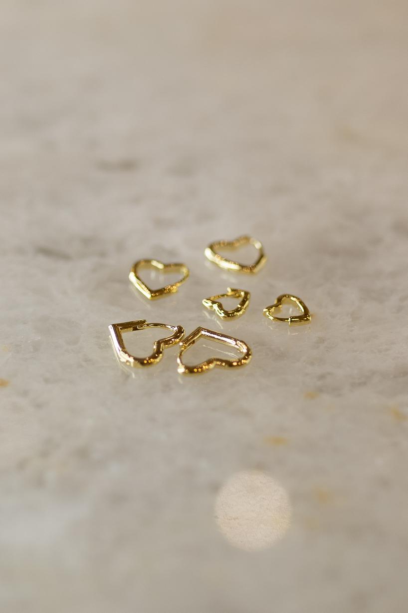 Brinco Argola Coração G Dourado