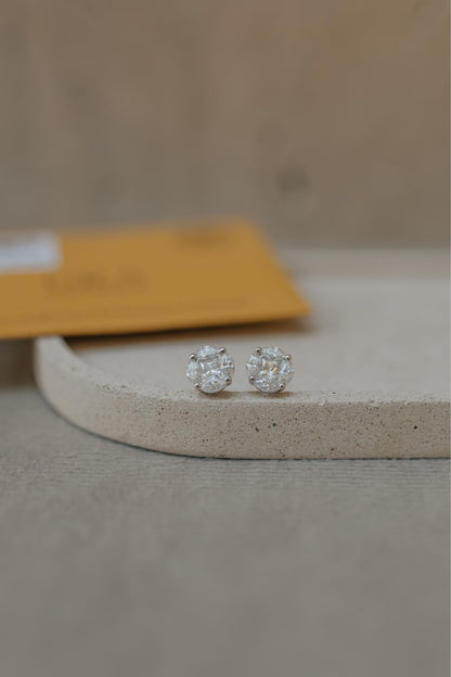 Brinco Illusion Moissanite 10mm Prata 925