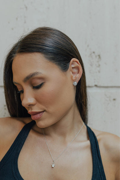 Colar Anjo Prata 925 Pérola Shell Ródio Branco