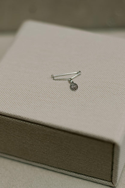 Alfinete Batizado Medalha Milagrosa Ródio Branco