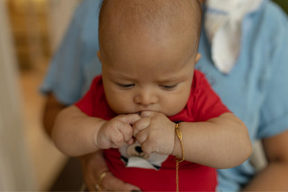 Pulseira Infantil Placa Dourado Personalizada