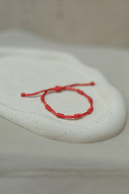 Pulseira 7 Nós Vermelha