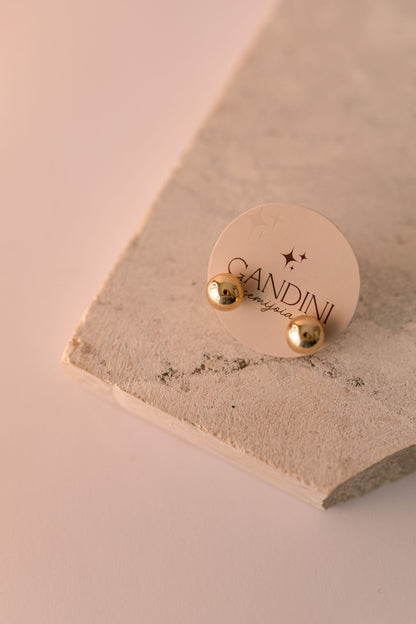 Brinco Bola Liso 10mm Dourado