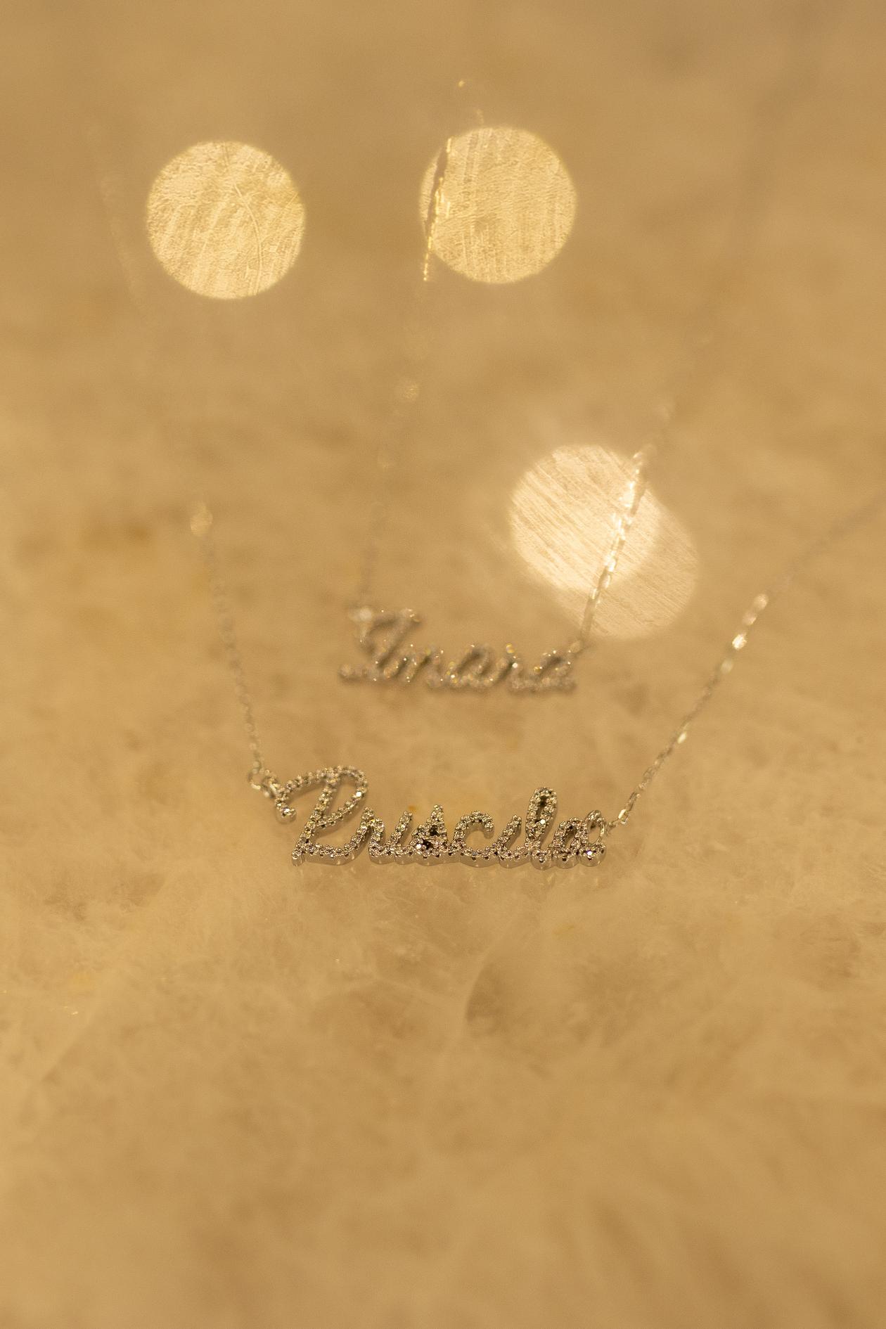 Colar Nome Personalizado 0,9mm Moissanite Prata 925