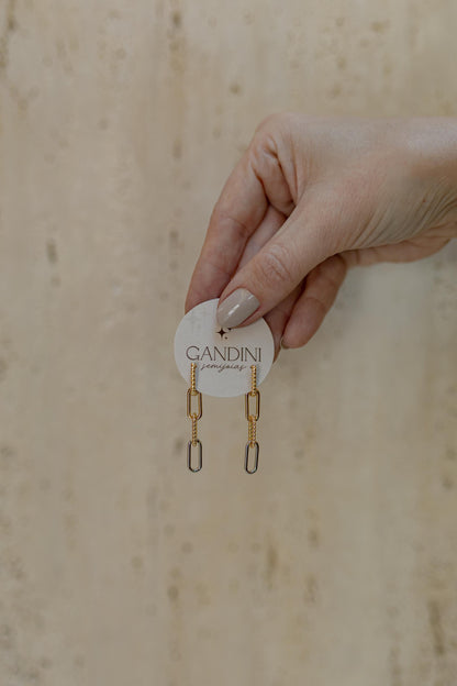 Brinco Argola de Elos Torcidos e Lisos Mix de Banhos