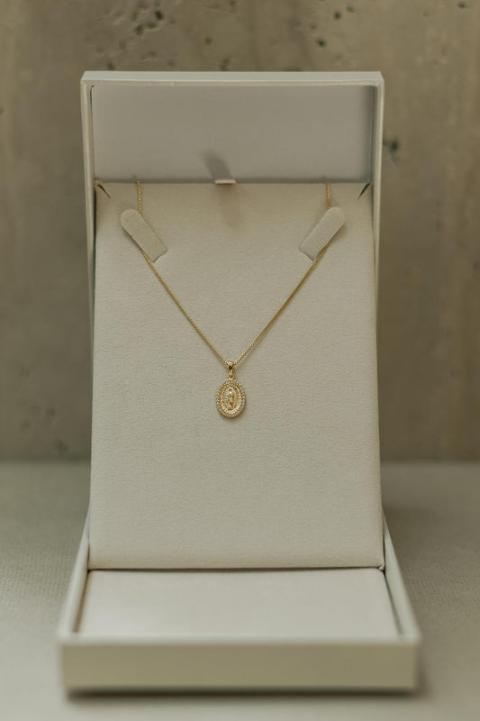 Colar Nossa Senhora de Guadalupe Mini Dourado