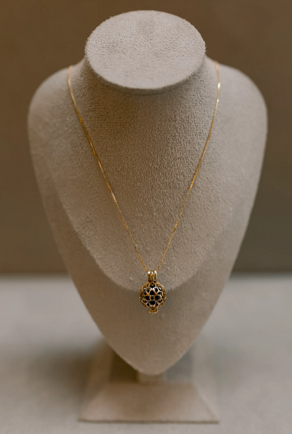 Colar Difusor Flor de Lotus Dourado